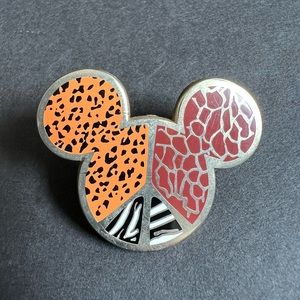 Mickey Mouse  Icon Animal Print Peace Sign Disney Trading Pin